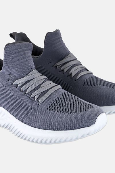 RBX Men Brand Logo Lace Up Running Shoes, Grey