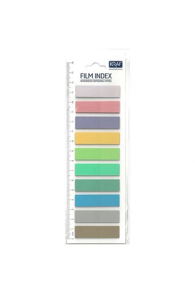 KRAF 51246 Index Film (pp) 13x44mm.10 Colorx20yp.adhesive Bookmark