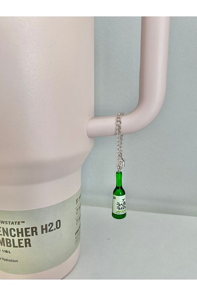 Pinky Lady Thermos Charm/ Thermos Ornament/ Bag Charm/ Thermos Accessory