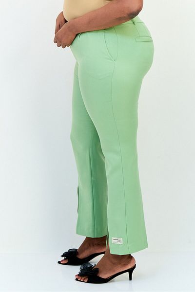 The Giving Movement Women Regular Fit Solid Flare Pants, Sage Green