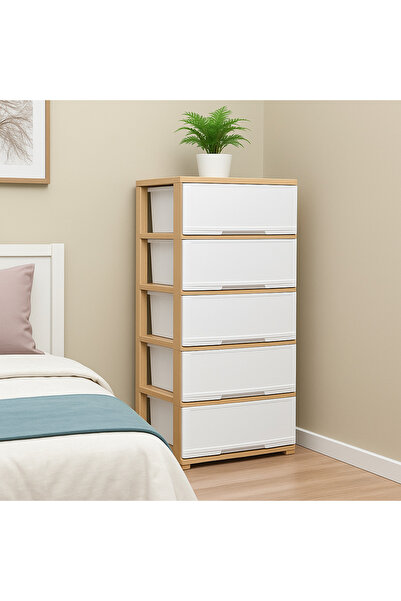 ALMUFARREJ خزانة تخزين وتنظيم المطبخ 5 رفوف 56 × 41 × 110 سم