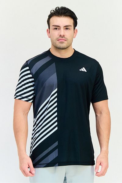 adidas Men Sportswear Fit Short Sleeves Training Jersey Shirt, Black