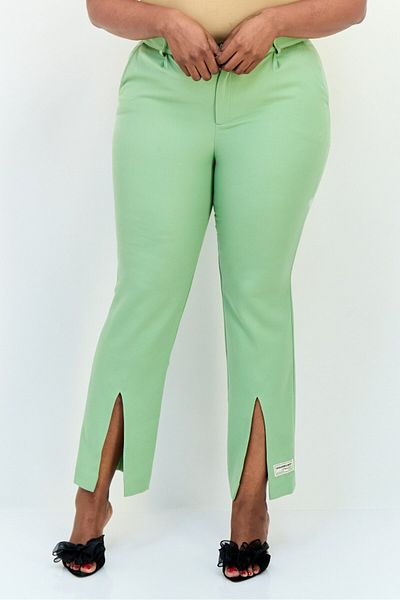 The Giving Movement Women Regular Fit Solid Flare Pants, Sage Green