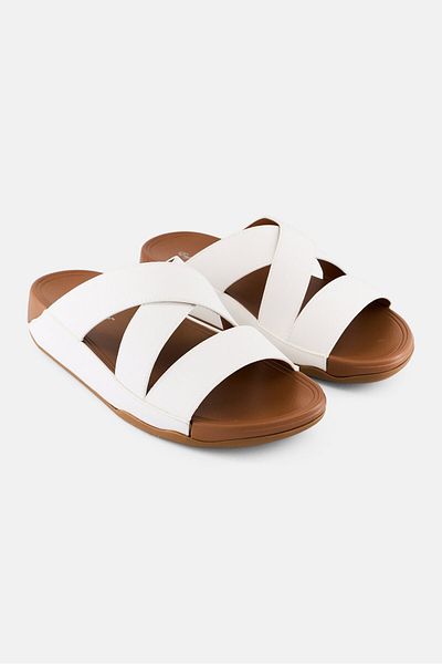English Laundry Men Slip On Arabic Sandals, White