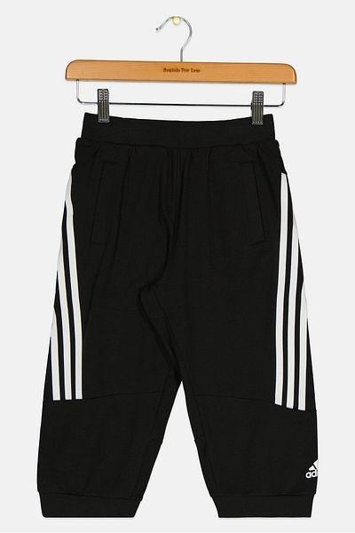 adidas Kids Girl Brand Logo 3/4 Training Jogger Pants, Black