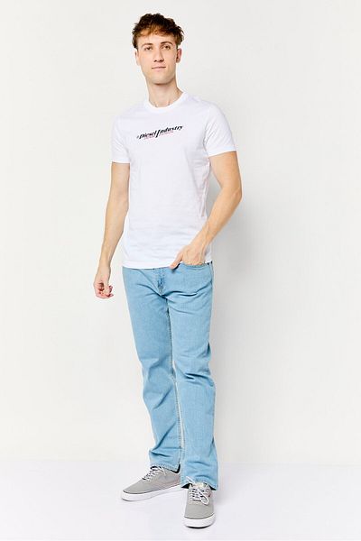 Diesel Men Crew Neck Short Sleeves Graphic Print T-Shirt, White