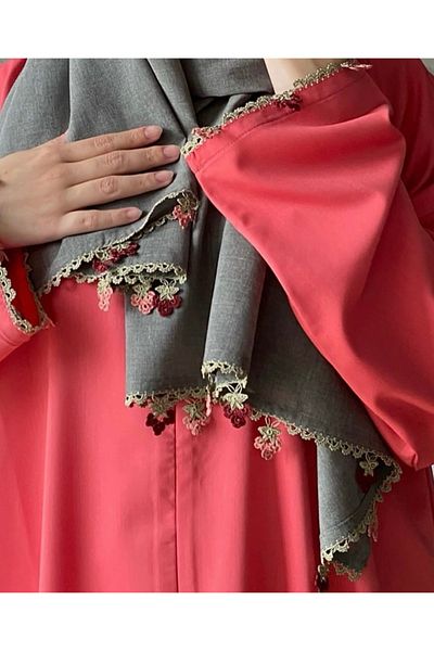 Nimet Abla Butik Hand Embroidered Prayer Robe Suit