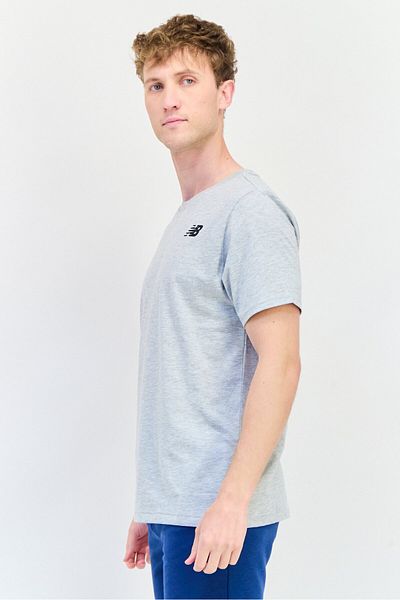 New Balance Men Sportswear Fit Short Sleeves Training T-shirt, Light Grey