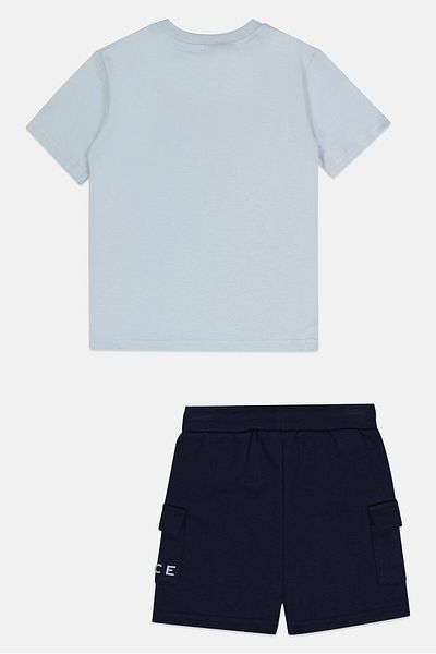 Nicce Kids Boy 2 Pieces Brand Logo Top And Short Set, Multicolor