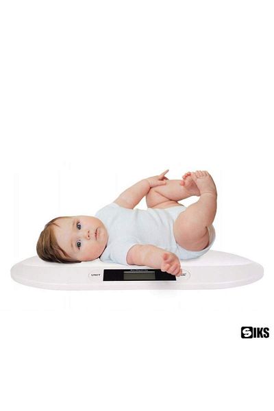 SIKS Electronic Baby Scale, 20kg, Precise Sensor, Hold Function, Automatic Shutoff, 56x33 cm, White