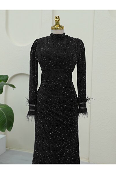 HİJABAYA Βραδινό φόρεμα με μανίκια με διπλή ουρά μπροστά