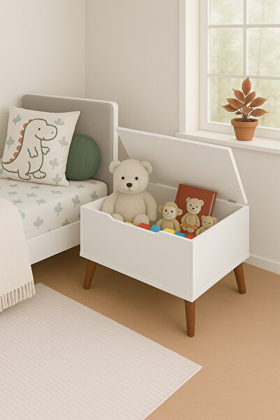 RENGİBİZ Rengibiz Çocuk Odası Düzenleyici Çok Amaçlı Kutu, Oyuncak Kutusu, Oyuncak Dolabı - Komodin