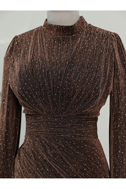 HİJABAYA Βραδινό φόρεμα με μανίκια με διπλή ουρά μπροστά