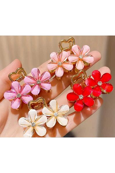 Eva Rose 1 Piece Zircon Stone Metal Look Flower Latch Buckle Flower Buckle