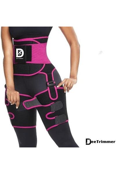 Dee-Trimmer Dee Trimmer Hana 3 in 1 Active Wear Set For Body Shapewear Tummy Control Waist Trainer Leg Trainer L