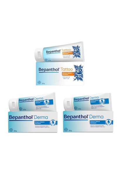 Bepanthol Tattoo Dövme Bakım Merhemi 50 gr 1 Adet + Derma Onarıcı Bakım Merhemi 50 gr 2 Adet