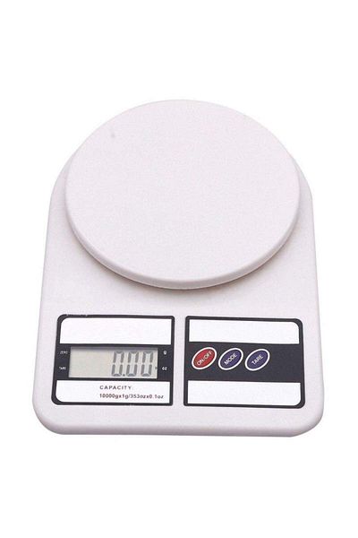SIKS ® electronic scale with maximum capacity 10kg, white