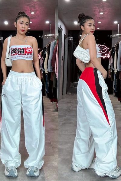 SEFUR Trend Y2K Baggy Parachute Pants Sweatpants Sports Pants Streetwear