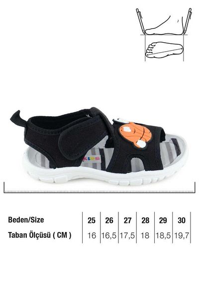 GEZER Boy's Summer Comfortable Sole Single Velcro Adjustable Daily Sandals