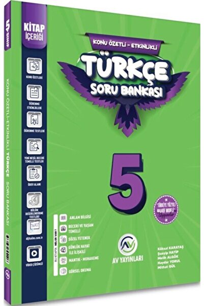 Av Akıllı Versiyon Yayınları 5. Sınıf Türkçe Kazanım Etkinlikli Soru Bankası ...