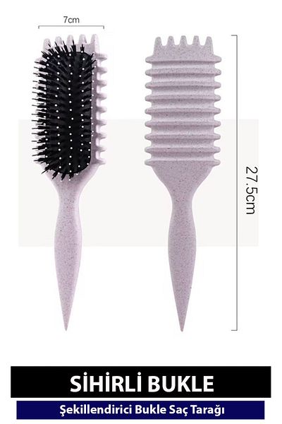 PİNK CODE Magic Curl Comb - Curl Defining Comb - Curly Hair Brush - Perfect Curls - Green