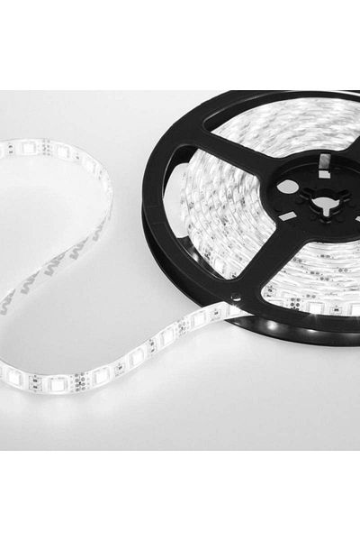 SIKS Kit bandă LED 12V, lumină ambientală, alb rece, 5 metri, IP65, bandă LED, cu transformator