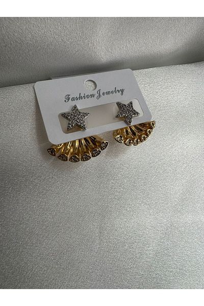 demirosa Shiny Stone Star Earrings - Sea Breeze Design
