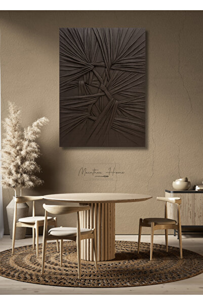 MAİNTHEAHOME Dokulu Bohem Modern Alçı Kanvas Tablo