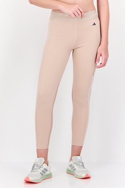adidas Women Tight Fit Brand Logo 7/8 Outdoor Tights, Beige