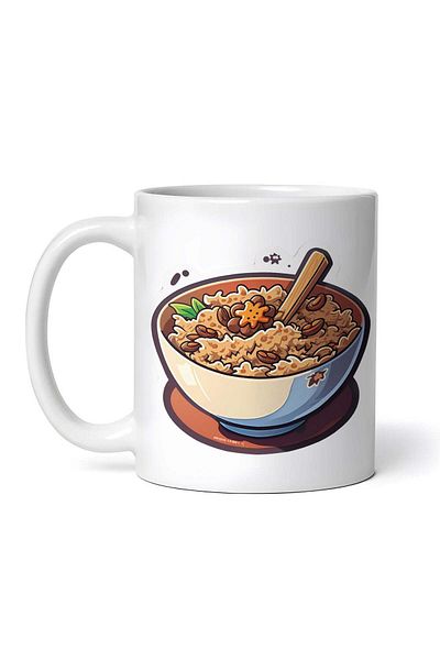 OEM Cană albă personalizată, bol cu ​​fulgi de ovăz cu lapte, Inovatix®. 330 ml