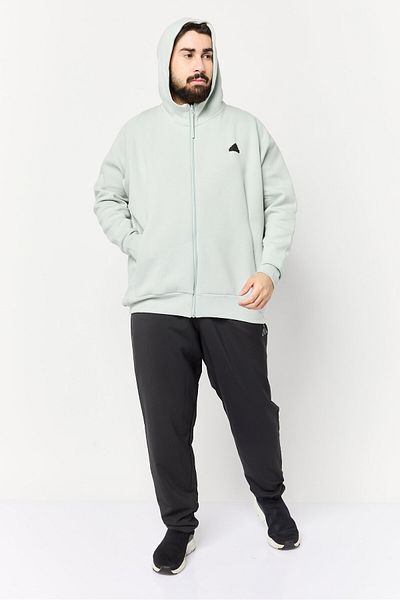 adidas Men Sportswear Fit Long Sleeve Outdoor Hooded Sweatshirt, Sage