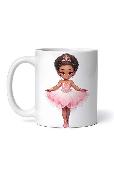 OEM Cană albă personalizată, Balerină cu coroană, Inovatix®. 330 ml