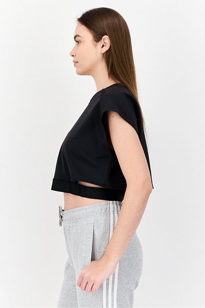 adidas Women Sportswear Fit Sleeveless Training Crop Top, Black