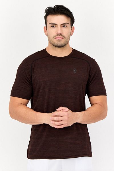 SKECHERS Men Sportswear Fit Short Sleeves Training T-shirt, Brown