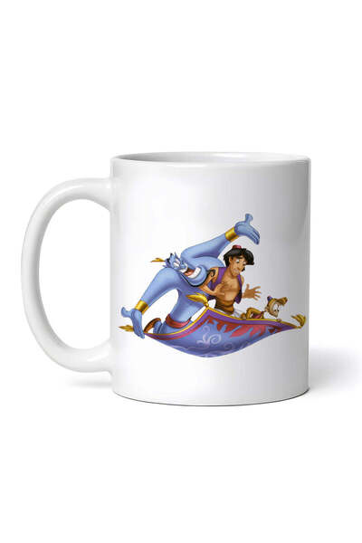 OEM Cană albă personalizată, Aladdin și Duhul și Lampa, Inovatix®. 330ml