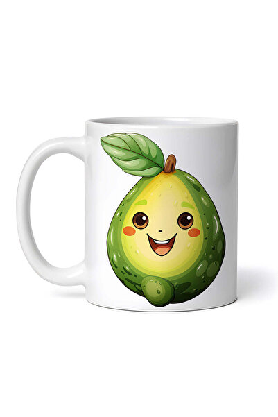 OEM Εξατομικευμένη Λευκή Κούπα, Happy Avocado, Inovatix®. 330ml