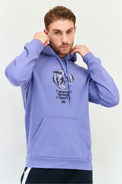 adidas Men Sportswear Fit Long Sleeve Outdoor Hoodie, Blue