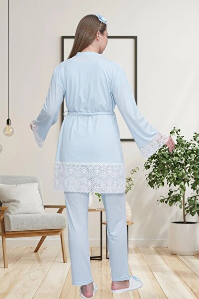 Mecit Pijama Жіноча мереживна піжама з коротким рукавом для вагітних та пологів 2 шт 75% бавовна 25% віскоза