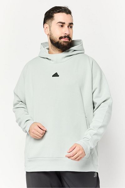 adidas Men Sportswear Fit Long Sleeve Outdoor Sweatshirt, Sage Green