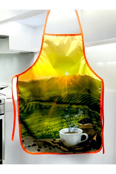 PAMUK DÜNYAM HOME Kitchen Apron / Liquid Proof, Patterned Printed Kitchen Apron
