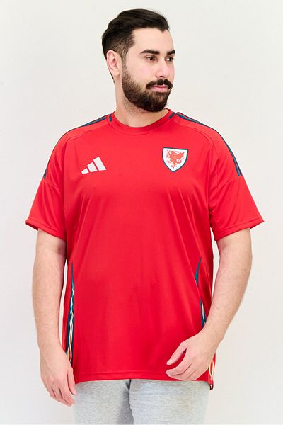 adidas Men Sportswear Fit Wales 2024 Football Jersey, Red