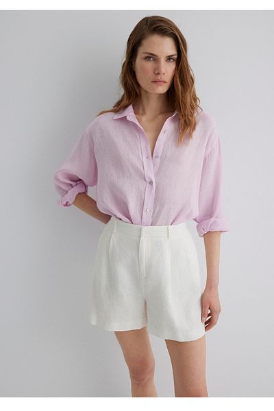Mavi 100% Linen Loose Fit Shirt