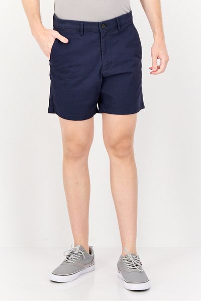 GAP Men 7 Inseam Solid Chino Short, Navy