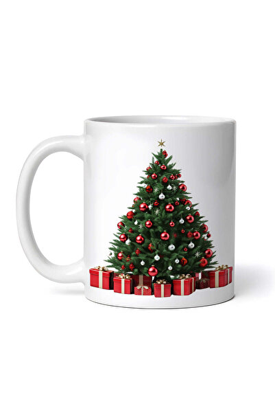 OEM Cană albă personalizată, brad de Crăciun cu globuri și stele, INOVATIX®. ...