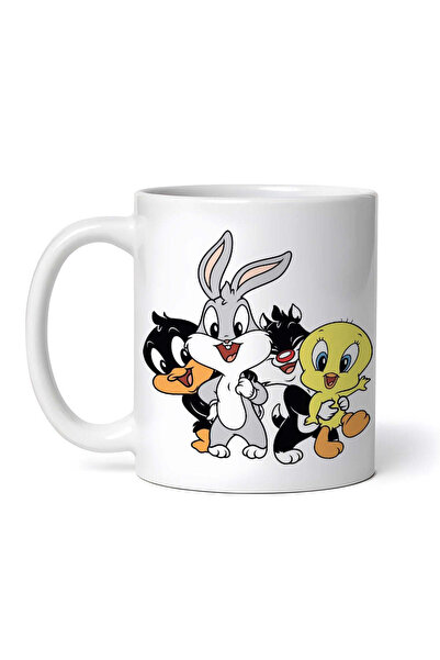 OEM Εξατομικευμένη Λευκή Κούπα, Χαρακτήρες Baby Looney, Inovatix®. 330ml