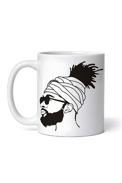 OEM Personalized White Mug, Afro Man, Inovatix®. 330ml