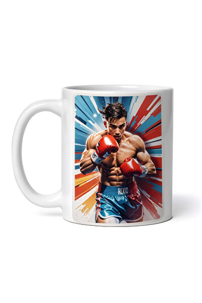 OEM Cană albă personalizată, Boxer Musculos, INOVATIX®. 330ml