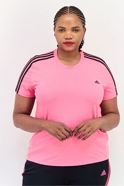 adidas Women Slim Fit Short Sleeves Outdoor Top, Pink