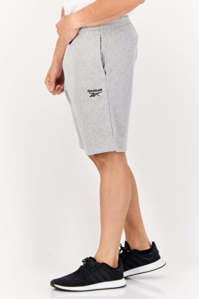 Reebok Men Sportswear Fit Brand Logo Training Shorts, Grey
