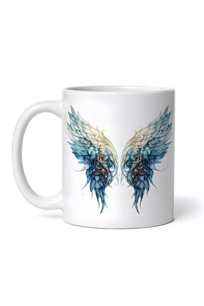 OEM Cană albă personalizată, Aripi de înger Iuda, Inovatix®. 330 ml